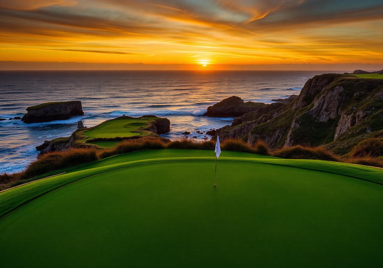 A classic course green
